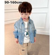 無地 長袖 デニム風 シャツ キッズ 女の子 男の子 おしゃれ かわいい トップス ボーイズ ガールズ 羽織り…