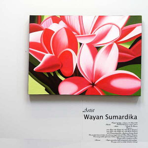 絵画 バリ絵画 アートフラワー0159 花 アクリル絵画 プルメリア フランジパニ リゾート絵画 アジアン絵画 アジアンアート パネルアート モダンアート アートフレーム壁掛け 壁飾り リゾート
