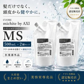 【9月11日発送予定】【2％OFFクーポン】クオレ michite by AXI 薬用 シャンプーMS 500ml 詰替え 2個セット 医薬部外品 フケ かゆみ 皮脂 炎症 頭皮ケア メンズ レディース サロン専売品