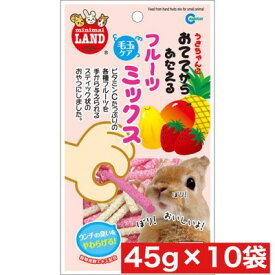 マルカン おててからあたえる フルーツミックス 45g×10袋セット まとめ買い 国産 おやつ 小動物 ウサギ うさぎ
