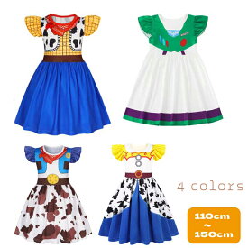 【部分短納期】 ハロウィン 衣装 キッズ 子供 こども ジュニア 子供服 ワンピース 女の子 フリル袖 パーティーグッズ キャラクター 保育園 幼稚園 小学生 仮装 ハロウィン仮装 コスチューム ウッディ バズ ジェシー カウガール トイストーリー コスプレ