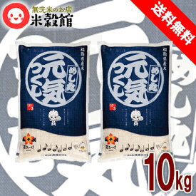 【令和5年産】10kg 無洗米 送料無料 九州産福岡県産「元気つくし」5kg2個(10kg)福岡の自信作。金のめし丸。九州産 米2023年産