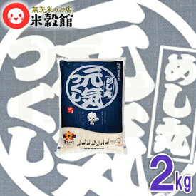 米 2kg 福岡県産「元気つくし」2kg×1小分け 金のめし丸 無洗米 研ぐお米