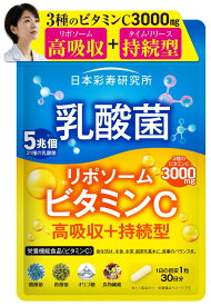 乳酸菌 5兆個 21種類 リポソーム ビタミンC 3,000mg サプリ
