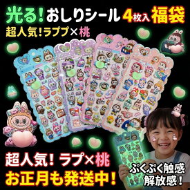 平成女児専用販売 おしりシール 4枚入 令和シール 福袋 ぷっくりシール ラブブ×桃 ぷくぷく触感 メロい ビジュイイじゃん レート高い