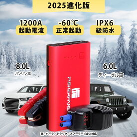★楽天ランキング1位 ★ジャンプスターター 大容量 12V 車用エンジンスターター ガソリン車 5.5ディーゼル車に対応 Type-Cポート モバイルバッテリー ポータブル充電器 スマホ急速充電 小型軽量 LED応急ライト