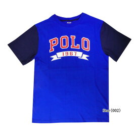 ポロ ラルフローレン ボーイズ Tシャツ ロゴ 半袖 323738508 ブルー POLO RALPH LAUREN T-SHIRT ラルフ クルーネック カットソー トップス メンズ レディース キッズ 150 160 170 男女兼用 ユニセックス プレゼント ギフト