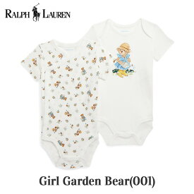 ポロ ラルフローレン ベビー ポロベア ボディスーツ 2枚セット 310900319001 320900369001 ホワイト POLO RALPH LAUREN ラルフ 男の子 女の子 新生児 ベアー Polo ベア くま 赤ちゃん ロンパース カバーオール 肌着 ベビー服 綿 半袖 孫 ギフト プレゼント 出産祝い