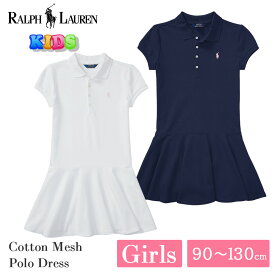 ポロ ラルフローレン キッズ ショートスリーブ ポロ ドレス 311 312 624740 ホワイト ネイビー POLO RALPH LAUREN ラルフ ワンピース 半袖 ガールズ 女の子 トドラー 幼児 小学生 子供 子供服 こども 90 100 110 120 130 定番 プレゼント ギフト