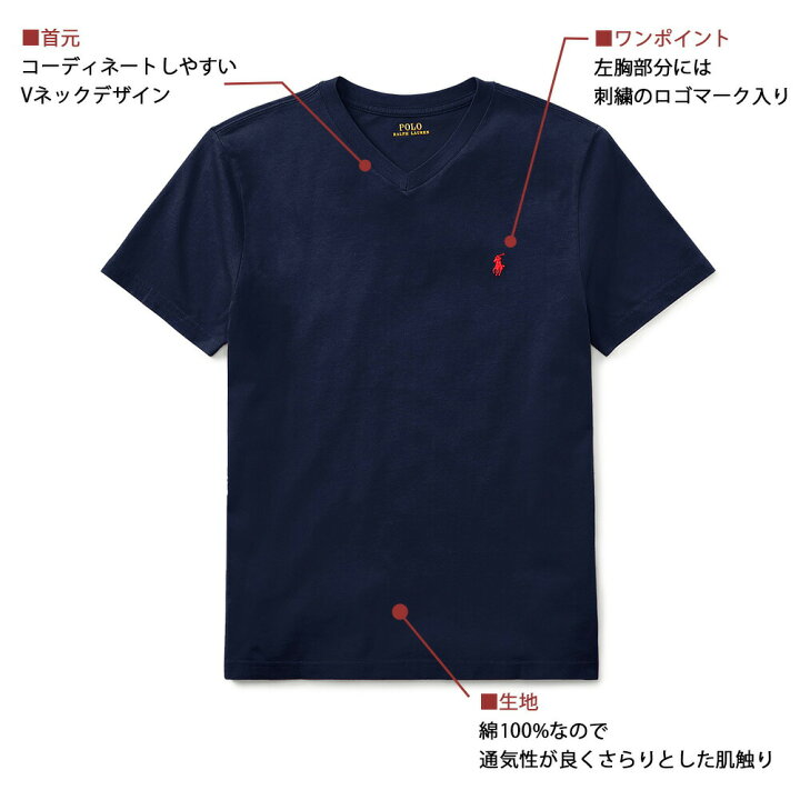 楽天市場】ポロ ラルフローレン ボーイズ Vネック Tシャツ 半袖 ワン 
