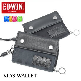 EDWIN エドウィン キッズ 財布 P1109 ブラック ネイビー 男の子 子供 子供用 パスケース 小銭入れ ネックストラップ ひも付き ロゴ カモフラ カモ柄 迷彩 小学生 中学生 男子 男児 ウォレット こども さいふ 修学旅行 プレゼント ギフト