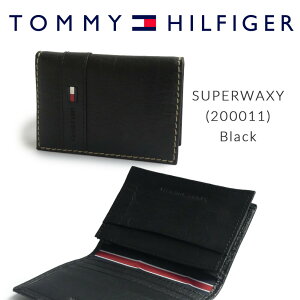 TOMMY HILFIGER トミーヒルフィガー カードケース 名刺入れ カード入れ トミー メンズ レディース 男女兼用 ブラック ブラウン 黒 茶 レザー 革 本革 コンパクト スマート ブランド ビジネス シン