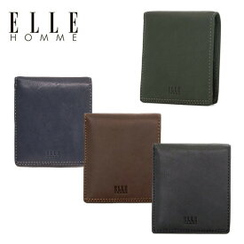 ELLE HOMME シープスキン 2つ折り 財布 小銭入れ付き XP34110 XP34190 ブラック ブラウン グリーン ネイビー 3-0085 フランス製 シープスキン レザー エルオム 羊側 革 ウォレット シープ 本革 メンズ 男性 40代 50代 60代 70代 ギフト プレゼント お祝い