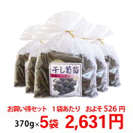 干し葡萄 大粒 レーズン 370g 5袋セット チリ産 ジャンボレーズン ドライフルーツ 大容量 お徳用 業務用 …