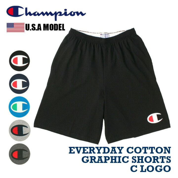 楽天市場】Champion チャンピオン メンズ ハーフパンツ ビッグロゴ 