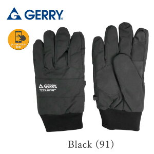 GERRY ジェリー 手袋 グローブ T1448 滑り止め パッカブル 収納袋 ポーチ ブラック 黒 ネイビー 紺 チャコール グレー グリーン カーキ スマホ対応 タッチパネル対応 メンズ レディース 男女兼用