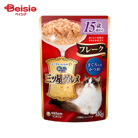 キャットフード ユニ・チャーム 三ツ星グルメ パウチフレーク 15歳から まぐろ 35g ×16個 | キャットフード ウェット パウチ フレーク 猫 エサ 三ツ星グルメ まぐろ 国産 食べきり 小分け まとめ買い 15歳以上 高齢猫