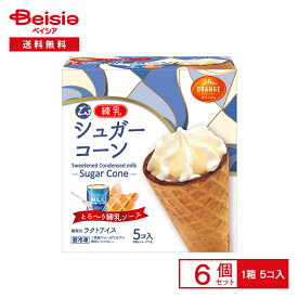 田口乳業 練乳シュガーコーン （56ml×5）×6個 まとめ買い 業務用 アイス