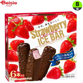 アイスクリーム 明治 ストロベリーチョコレートアイスバー（47ml×6）×8個 まとめ買い アイス
