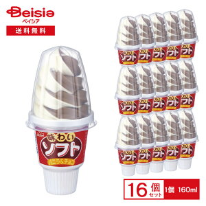 森永乳業 味わい ソフトバニラ&チョコ 160ml×16個 | アイス ソフトクリーム バニラ チョコ ミックス 昔ながら おやつ スイーツ デザート まとめ買い