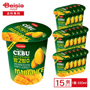 ゴールドスター セブマンゴービンス 220ml×15個 | アイス マンゴー味 かき氷 果肉入り ピュレ使用 韓国スイーツ カップアイス デザート スイーツ まとめ買い