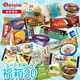 アイス お楽しみ福箱20 | 20個 おまけ付き 詰め合わせ 福袋 バラエティ アイスクリーム アイスミルク 氷菓 ハーゲンダッツ 赤城乳業 グリコ 森永乳業 ロッテ 井村屋 明治 大容量 ギフト 送料無料