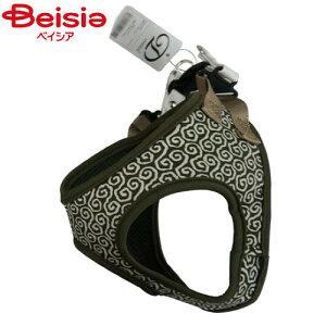 リードッグ 唐草ソフトハーネスSS-オリーブ ペット | 犬 ハーネス 唐草 ソフト SS オリーブ 小型犬 ペット用品 散歩 和柄