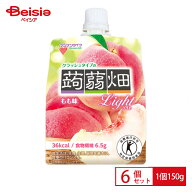 マンナンライフ クラッシュタイプの蒟蒻畑ライト もも味 150g×6セット
