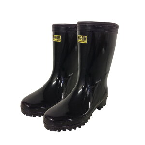 ビックリム 軽半長 KH−010 BLACK 26.0cm ワークサポート 安全用品 長靴 レインシューズ