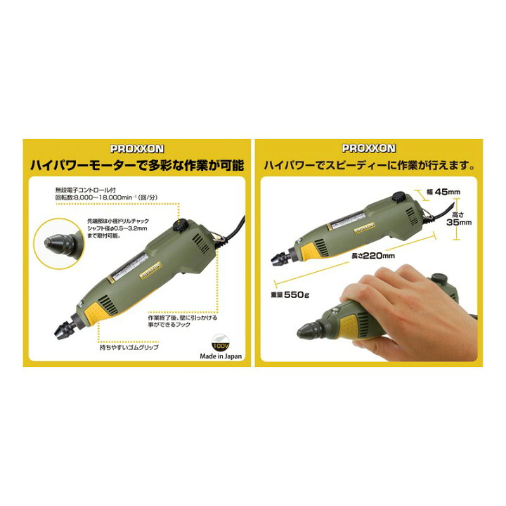 楽天市場】プロクソン ハンディマルチルーター No．28473 電動工具 