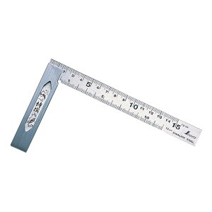 シンワ 完全スコヤ 15cm表裏同目 62009 大工道具 測定具 スコヤ プロトラクター
