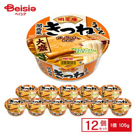 明星 明星庵 関西風 きつねうどん 大盛 105g（めん85g)×12個