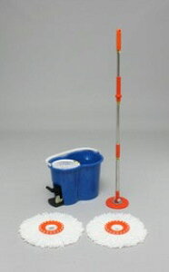 アイリスオーヤマ 回転モップ KMO-450 ブルー | 回転モップ フローリングモップ 清潔 簡単 楽 掃除 フローリング 掃除 ドラム式 モップ