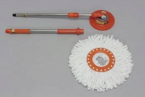 アイリスオーヤマ 回転モップ専用モップ KMO-17 オレンジ | スピンモップ 雑巾 大判 おしゃれ 洗える 床掃除 フローリング掃除