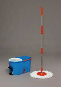 アイリスオーヤマ 回転モップ洗浄機能付き KMO-540S ブルー | コードレス 充電式 楽 しん フローリング拭き 機械 モップ