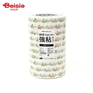カモ井加工紙 mt large core いちご 強粘着 10巻パック MT10L071(15mm×25m)