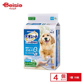 ペット用品 犬 ユニチャーム デオシート スーパーワイド 15枚×4個入 1333円 ペット | 犬 ペットシーツ スーパーワイド デオシート 大判 厚型 まとめ買い 業務用 多頭飼い