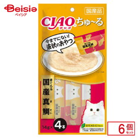 いなば食品 ちゅ〜るまぐろ＆国産真鯛14g×4本×6個 ペット | ちゅーる 猫 おやつ 国産 真鯛 まぐろ ウェットフード キャットフード いなばペットフード まとめ買い 大容量 多頭飼い 猫用おやつ ご褒美