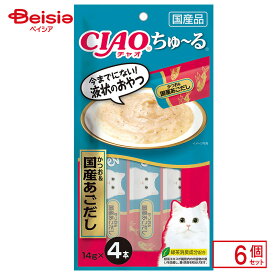 いなば食品 ちゅ〜るかつお＆国産あごだし14g×4本×6個 ペット | ちゅーる 猫 おやつ 国産 あごだし かつお ウェットフード キャットフード いなばペットフード まとめ買い 大容量 多頭飼い 猫用おやつ ご褒美