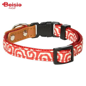 リードッグ 唐草ワンタッチカラー SS-レッド ペット | 犬 首輪 猫 首輪 唐草 レッド ワンタッチ SS ペット用首輪 犬用首輪 猫用首輪 和柄 小型犬 かわいい おしゃれ