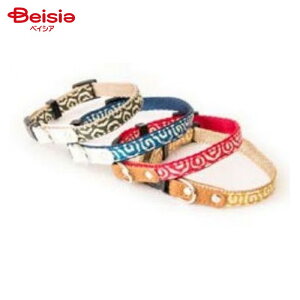 リードッグ 唐草ワンタッチカラー S-イエロー ペット | 犬 首輪 猫 首輪 唐草 イエロー ワンタッチ S ペット用首輪 犬用首輪 猫用首輪 和柄 小型犬 かわいい おしゃれ