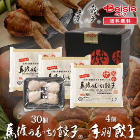 馬渡のもっちり餃子30個と手羽餃子4本セット | 手作り餃子 宮崎餃子餃子セット ヘルシー 腸活 冷凍餃子 業務用餃子 温めるだけ ギフト お取り寄せ 特産品 お歳暮 手羽先餃子