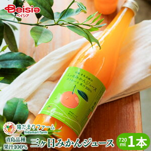 陽だまりファーム 三ヶ日青島みかんジュース ストレート100% 720ml 1本 スクリューキャップ