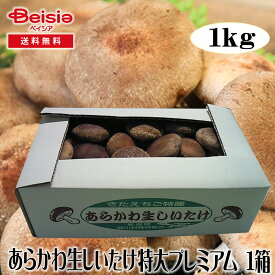あらかわ生しいたけ特大プレミアム1kg箱 | 生しいたけ 新潟 プレミアム 健康 グリル バーベキュー 料理 スーパーフード 旨味 栄養