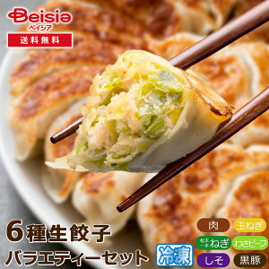 信栄食品スタッフおすすめ6種(肉・ねぎ・しそ・玉ねぎ・わさビーフ・黒豚)生餃子バラエティーセット_計112粒