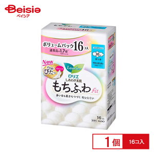 花王 ロリエ しあわせ素肌 もちふわfit 特別心配な昼用30cm 羽つき 16個