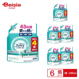 P&G ファブリーズW除菌つめかえ用4回分 1280ml×6個セット | ファブリーズ W除菌 詰め替え 詰替 4回分 1280ml 除菌 消臭 スプレー 布用 空間用 まとめ買い