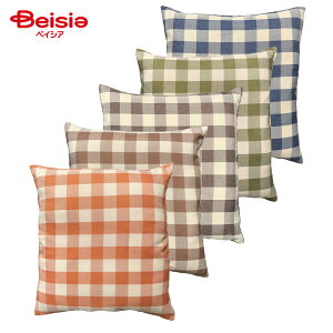 JOYDREAMDESIGN ���z�c�J�o�[ �􂦂� C�`�F�b�N �u���[/�O���[��/�u���E��/�x�[�W��/�I�����W 55×59cm 1�� �^�c�~
