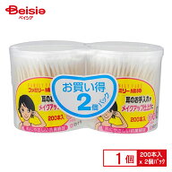 白十字 ファミリーケア ファミリー綿棒 200本入×2個パック