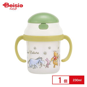 スケーター ストローホッパー 両手マグ プーさん/ピクニック 230ml